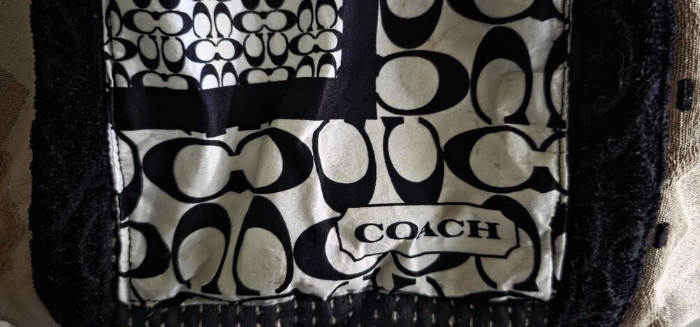 Coach Patchwork / Hobo Bag Purse With a Coach Scarf - Picture 6 of 13